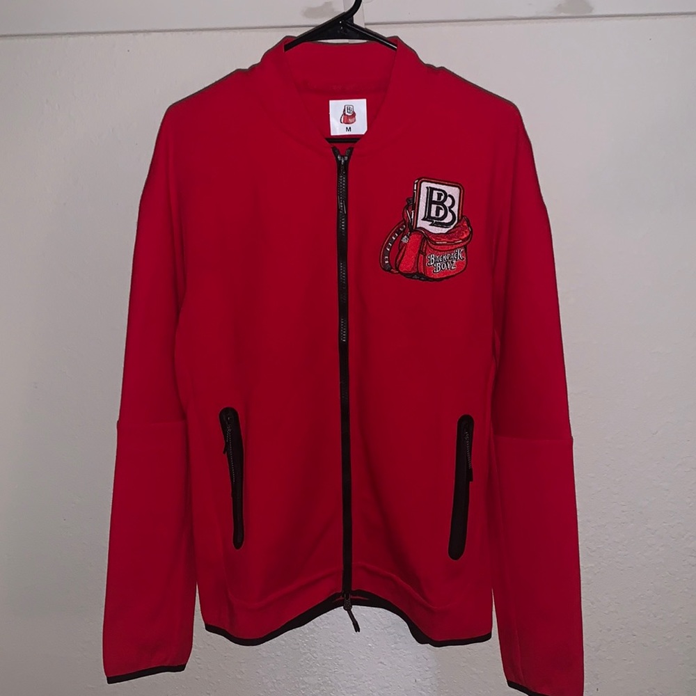 ‘BackBackBoyz’ Zip-Up Sweater